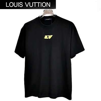 LOUIS VUITTON-05178 루이비통 핑크 아플리케 장식 티셔츠 남여공용