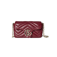 GUCCI-841290 6823 구찌 핑크 가죽 GG 마몽 미니 숄더백