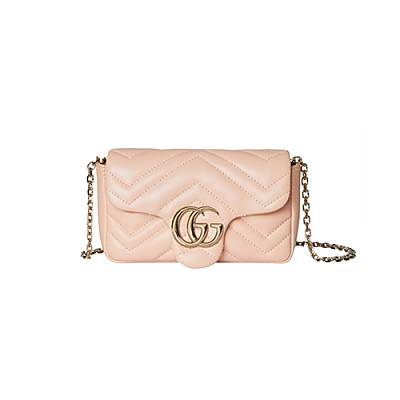 GUCCI-841290 2718 구찌 브라운 가죽 GG 마몽 미니 숄더백