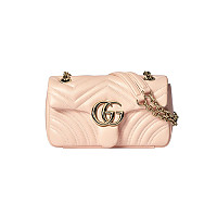 GUCCI-837280 4928 구찌 라이트 블루 가죽 GG 마몽 스몰 숄더백