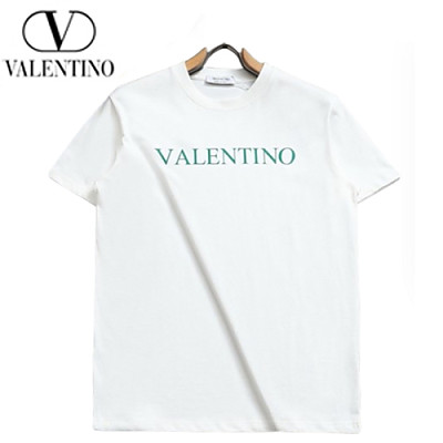 VALENTINO-06098 발렌티노 화이트 프린트 장식 티셔츠 남여공용