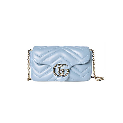 GUCCI-841290 2718 구찌 브라운 가죽 GG 마몽 미니 숄더백