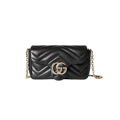 GUCCI-841290 2718 구찌 브라운 가죽 GG 마몽 미니 숄더백