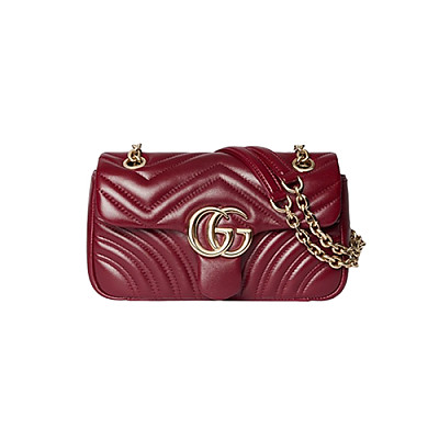 GUCCI-837280 6823 구찌 핑크 가죽 GG 마몽 스몰 숄더백