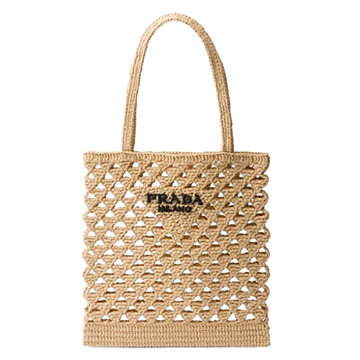 PRADA-1BG493 프라다 블랙 크로셰 토트백