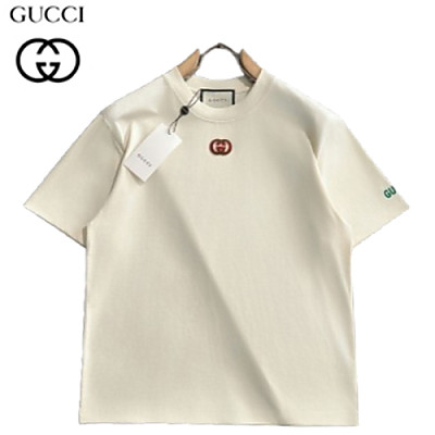 GUCCI-06266 구찌 블랙 GG 아플리케 장식 티셔츠 남성용