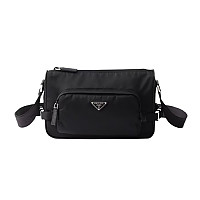 [스페셜오더]PRADA-2VH192 프라다 스피드록 리나일론 및 가죽 숄더백 블루
