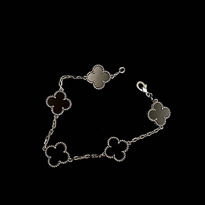VAN CLEEF ARPELS-VCARF4 반클리프 실버/블랙 빈티지 알함브라 브레이슬릿