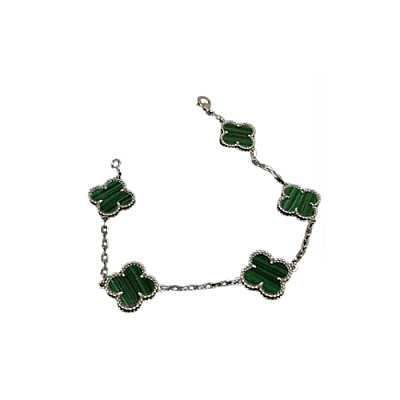 VAN CLEEF ARPELS-VCARF4 반클리프 실버/블랙 빈티지 알함브라 브레이슬릿