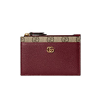 GUCCI-837966 2843 구찌 베이지/브라이트 그린 GG 마몽 카드 케이스