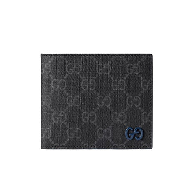 GUCCI-768243 1052 구찌 블랙/블루 GG 바이폴드 지갑