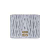 MIUMIU-5MV204 미우미우 블랙 마테라쎄 나파 가죽 반지갑