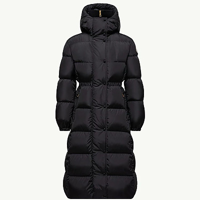 MONCLER-C00022539ZD 몽클레어 Chamer 울 트리밍 후드 롱 다운 재킷 여성용