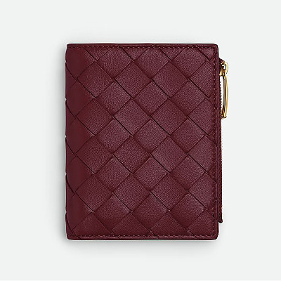 [스페셜오더]BOTTEGA VENETA-742330 보테가 베네타 스몰 인트레치아토 폴더형 지갑 블랙