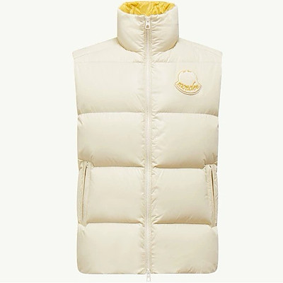MONCLER-C00023749K 몽클레어 25년 FW 신상 패딩 조끼 아이보리 남녀공용