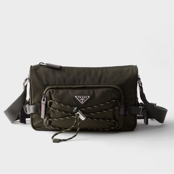 [스페셜오더]PRADA-2VH192 프라다 스피드록 리나일론 및 가죽 숄더백 카무플라주 그린
