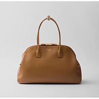 [스페셜오더]PRADA-1BG506 프라다 소프트 그레인 라지 토트백 금장 로고 블랙