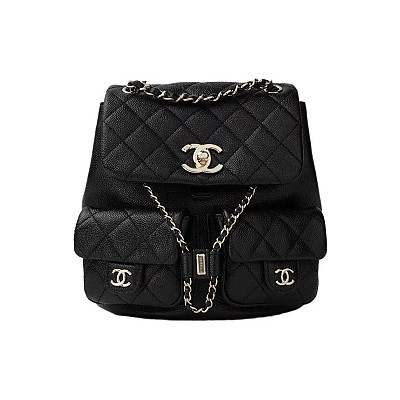 [스페셜오더]CHANEL-AS3860 샤넬 DUMA 듀마 투포켓 백팩 미디움 캐비어 블랙 금장