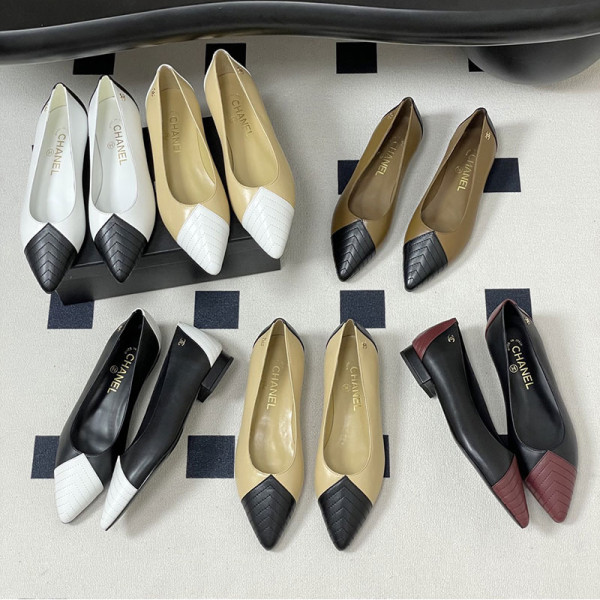 CHANEL-06244 샤넬 2026SS 더블 컬러 블록 자수 더블 C 플랫