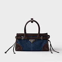 [스페셜오더]PRADA-1BA486 프라다 에비에이션 블루 보니 미니 가죽 핸드백