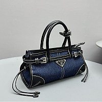 [스페셜오더]PRADA-1BA486 프라다 에비에이션 블루 보니 미니 가죽 핸드백