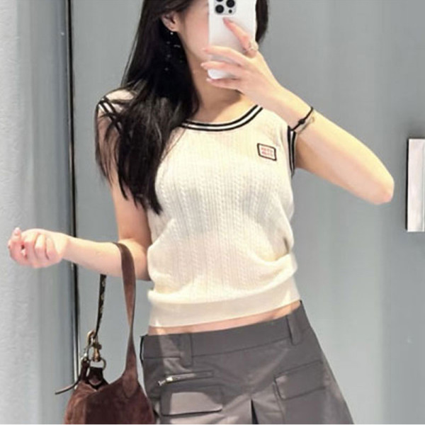 MIUMIU-071410 미우미우 2026SS 면 폴로 조끼