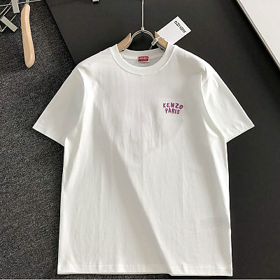KENZO-07276 겐조 2026SS 봄/여름 최신 라운드넥 자수 패션 반팔 티셔츠