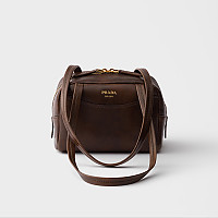 [스페셜오더]PRADA-1BB165 프라다 박스 라지 앤티크 가죽 탑핸들 백 코코아 브라운