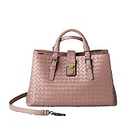 [스페셜오더]BOTTEGA VENETA-489509 보테가 베네타 네로 인트레치아토 스몰 로마 백