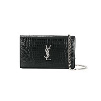 [스페셜오더]SAINT LAURENT-377829 생로랑 블랙 골드 크로커다일 모노그램 체인 지갑