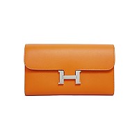 [스페셜오더]HERMES-H063626 에르메스 느와르 앱송 Constance 콘스탄스 실버 하드웨어 롱 월릿