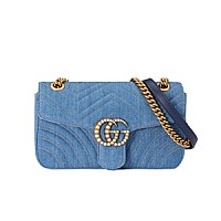 GUCCI-443497 4143 구찌 블루 GG 데님 GG 마몽 스몰 숄더백