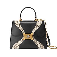 [스페셜오더]GUCCI-476435 8754 구찌 GG 수프림 미디엄 블랙가죽 엣지 탑 핸들백