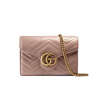 [스페셜오더]GUCCI-474575 9022 구찌 GG 마몽 화이트 마틀라세 미니백