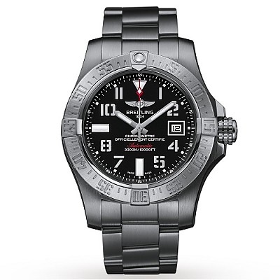 [스페셜오더]BREITLING-브라이틀링 어벤져 II 씨울프 스틸 블랙 남자워치 45mm