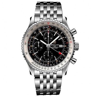 [스페셜오더]BREITLING-브라이틀링 내비타이머 크로노그래프 GMT 스틸 블랙 46mm