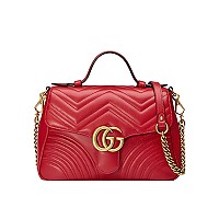 [스페셜오더]GUCCI-498110 1000 구찌 GG 마몽 블랙 스몰 탑 핸들백