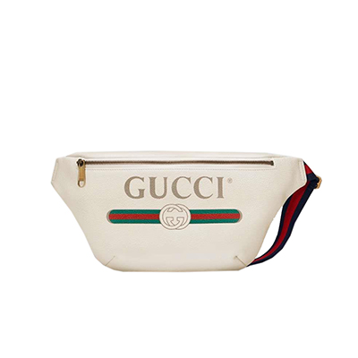 [스페셜오더]GUCCI 493869-8822 구찌 화이트가죽 프린트 로고 벨트백