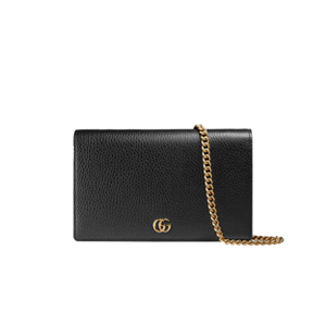 [스페셜오더]GUCCI-497985 1000 구찌 GG 마몽 블랙 미니 가죽 체인백