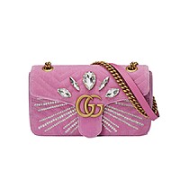 GUCCI-443497 4143 구찌 블루 GG 데님 GG 마몽 스몰 숄더백