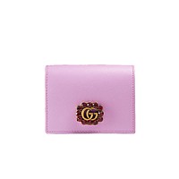 [스페셜오더]GUCCI-499783 8230 구찌 빈티지 브로슈 크리스탈 블랙 가죽 카드 케이스