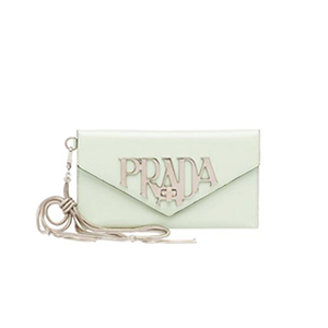 [스페셜오더]PRADA-1MF175 프라다 블랙 브러시가죽 메탈 로고 레터링 클러치백