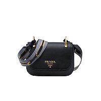 [스페셜오더]PRADA-1BD110 프라다 브라운 멀티컬러 패브릭 숄더스트랩 숄더백