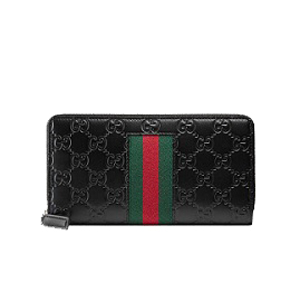 [스페셜오더]GUCCI-408831 1060 구찌 시그니처 Web 지피 어라운드 장지갑