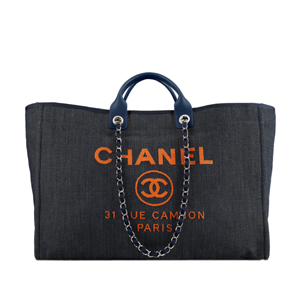 [스페셜오더]CHANEL-A66942 샤넬 데님 카프스킨 실버 메탈 토트 백 차콜 