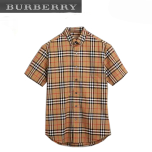 [스페셜오더]BURBERRY-80029271 버버리 쇼트 슬리브 카멜 체크 셔츠