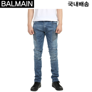 [자체제작] PIERRE BALMAIN-피에르발망 B패치로고 절개라인 스키니 바이커진 3컬러 중청