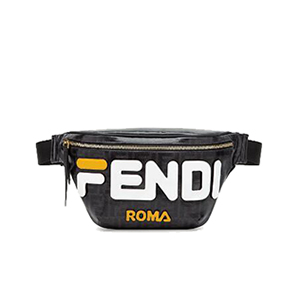 [스페셜오더]FENDI-8BM006 펜디 블랙 더블 F 페브릭 Fendi Mania 아플리케 벨트백