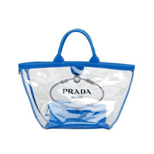 [스페셜오더]PRADA-1BG166 프라다 플렉시글라스 실크스크린 로고 블랙 핸드백 