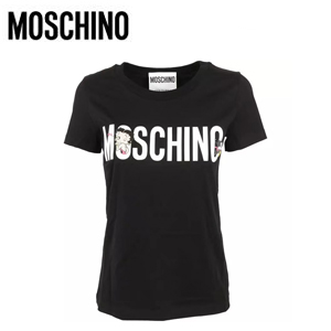 MOSCHINO-모스치노 화이트 쇼트 슬리브 티셔츠